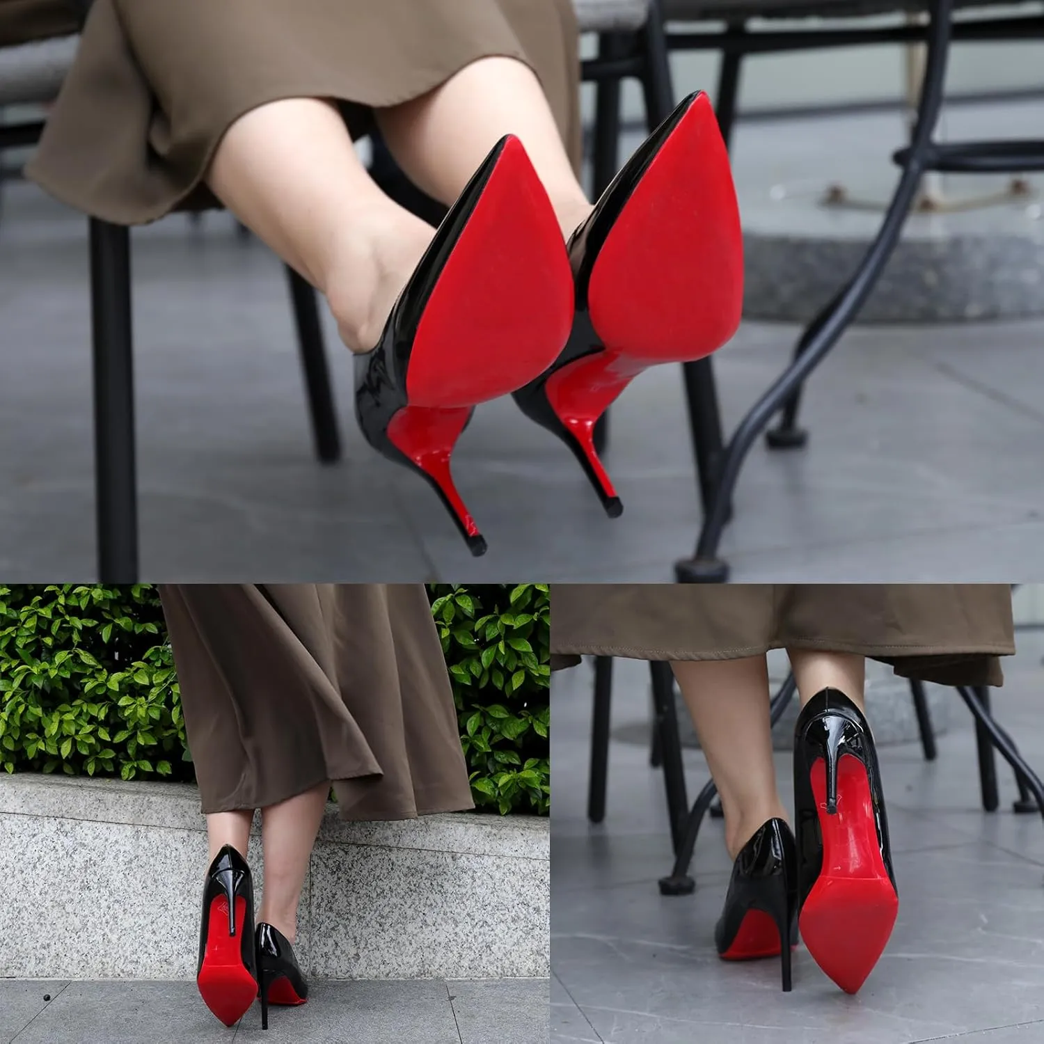 Red Bottoms Shoe Sole Protector, 4 Pcs Self-Adhesive Shoe Bottom Protector for Christian Louboutin High Heels, Shoe Sole Protector Replacement for Louboutin Shoes