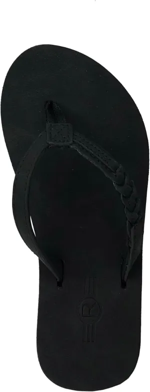 REDVOLUTION Girls Classic Braided Accented Beach Sandals Casual Flip Flop Surfer Girl