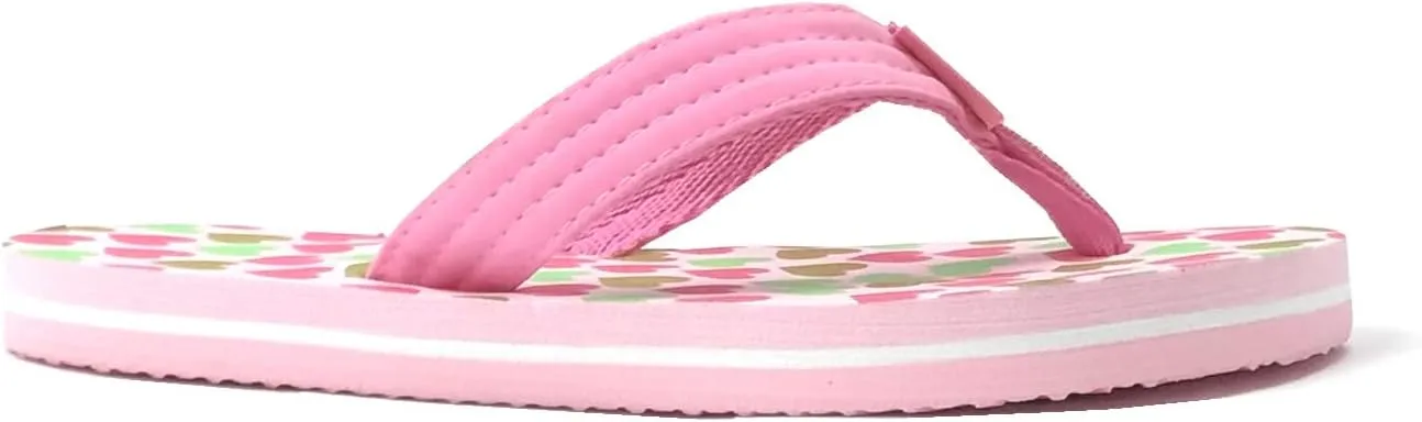 REDVOLUTION Girls Classic Braided Accented Beach Sandals Casual Flip Flop Surfer Girl
