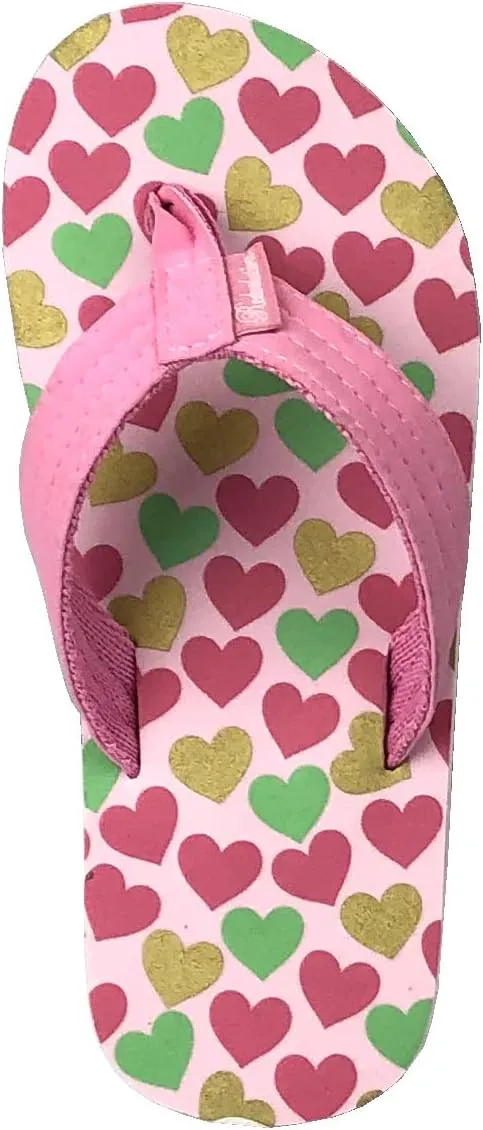 REDVOLUTION Girls Classic Braided Accented Beach Sandals Casual Flip Flop Surfer Girl
