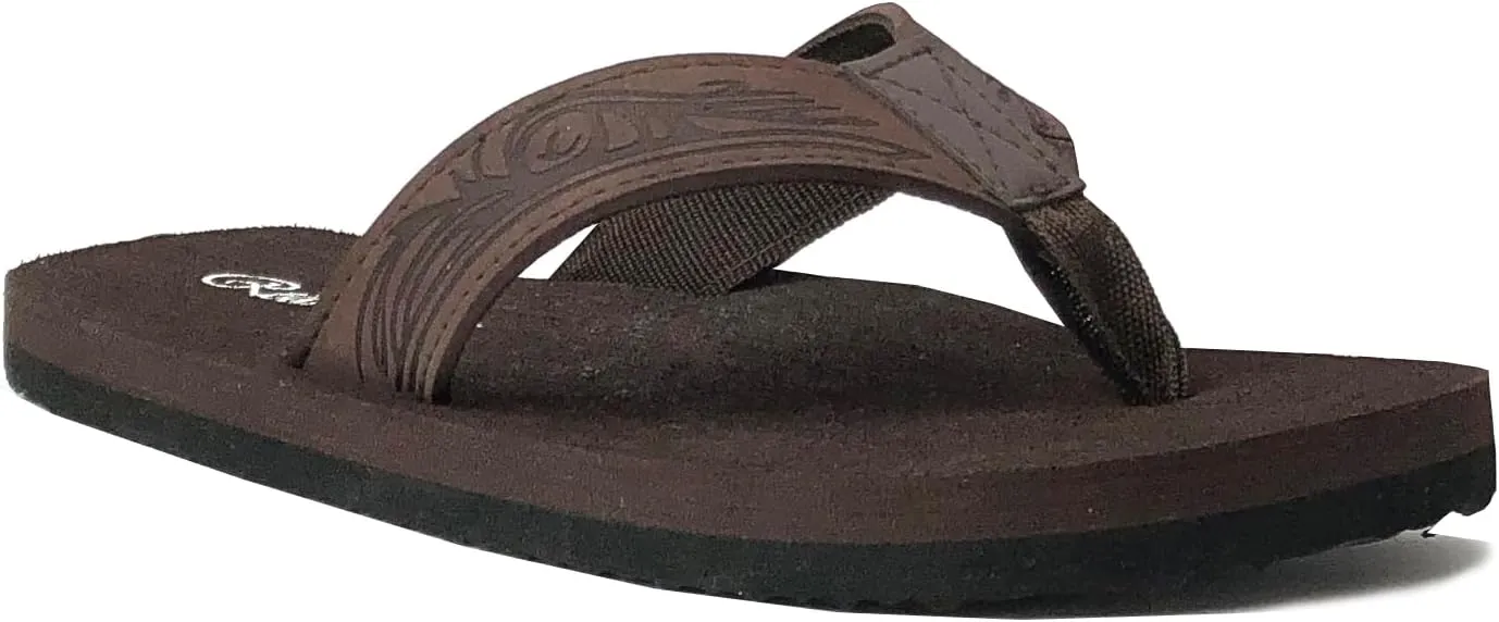 REDVOLUTION New Boys' Beach Sandal TRIBAL Tattoo | Geometric Bali Flip-Flop Sandals