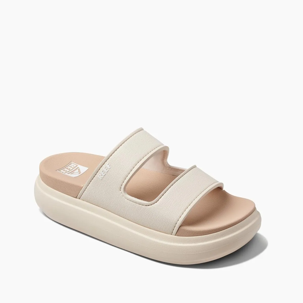 Reef Cushion Bondi 2 Bar Womens Slide Sandal, Lightweight and Supportive Footbed, Water Friendly