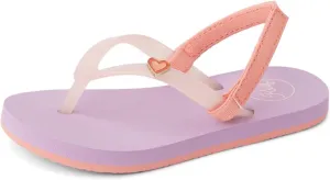 Reef Girls Little Charming Flip-Flop, Lavender/Coral, 3 Toddler