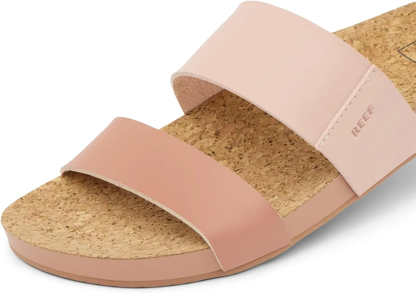Reef Women's Vista Fashion Slide Sandal, Vegan Leather Strap, Ultra Soft Cushion Footbed