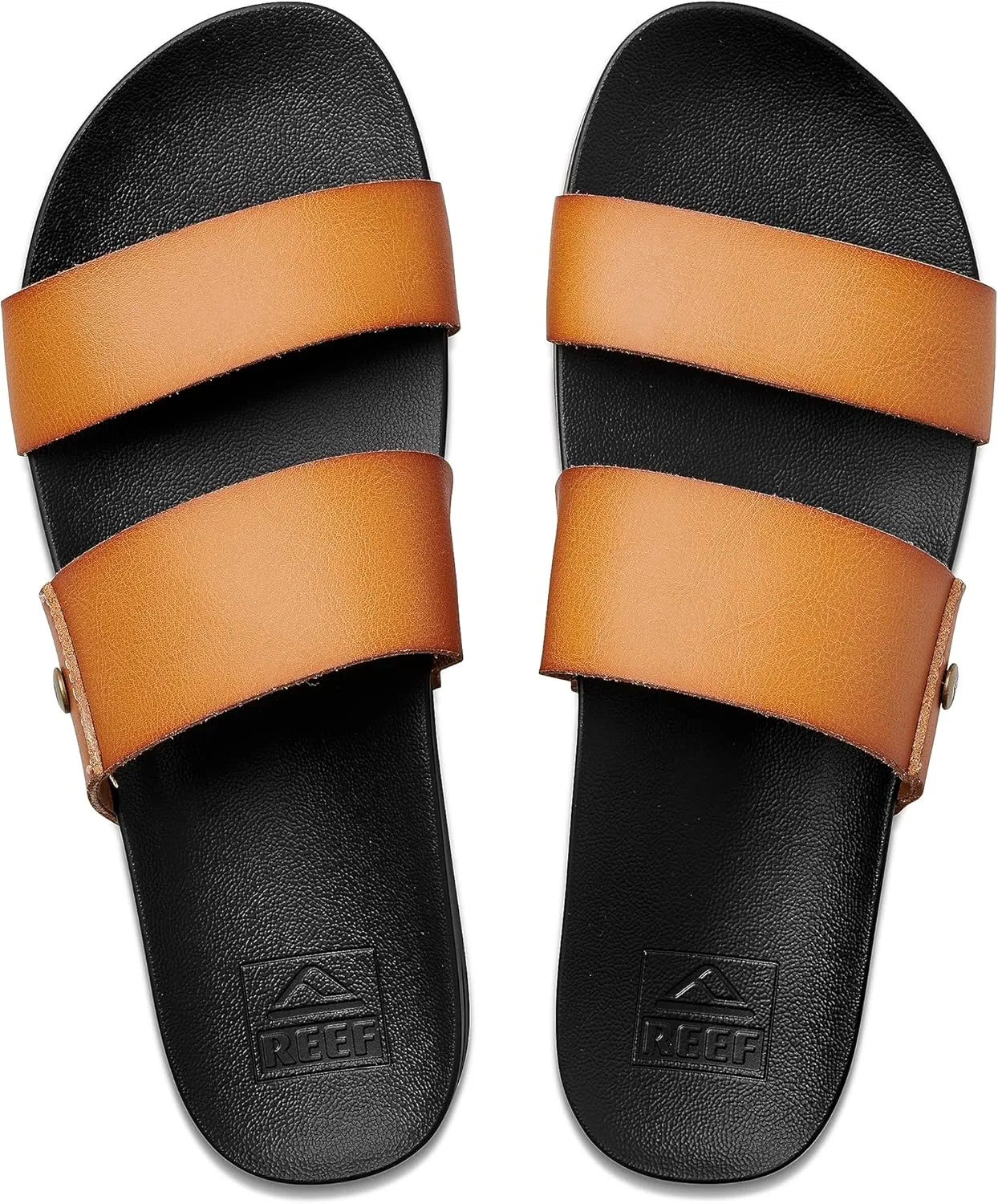 Reef Women's Vista Fashion Slide Sandal, Vegan Leather Strap, Ultra Soft Cushion Footbed