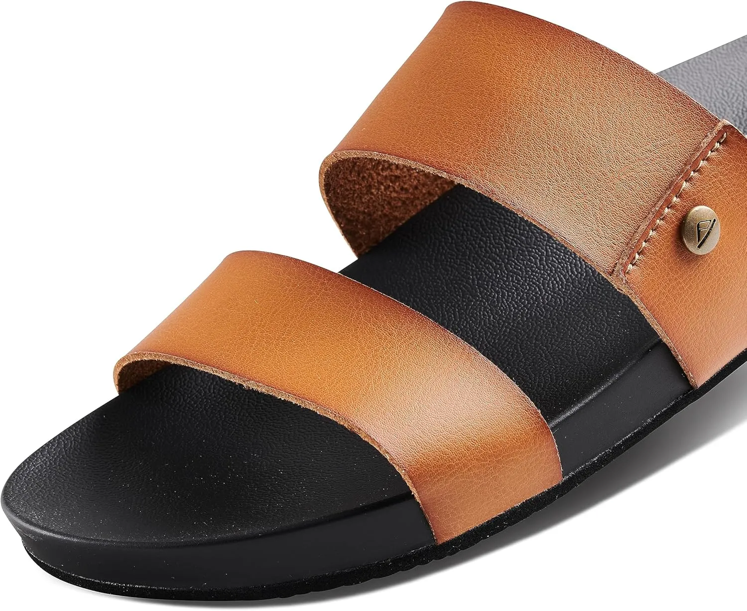 Reef Women's Vista Fashion Slide Sandal, Vegan Leather Strap, Ultra Soft Cushion Footbed