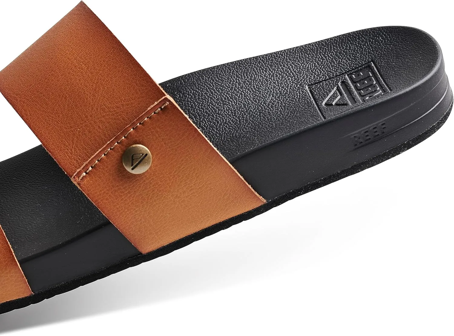 Reef Women's Vista Fashion Slide Sandal, Vegan Leather Strap, Ultra Soft Cushion Footbed