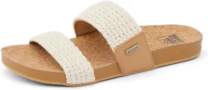 Reef Women's Vista Fashion Slide Sandal, Vegan Leather Strap, Ultra Soft Cushion Footbed