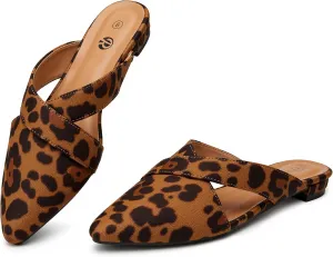 Rekayla Women’s Mules Closed Pointed Toe Backless Loafer Shoes for Women
