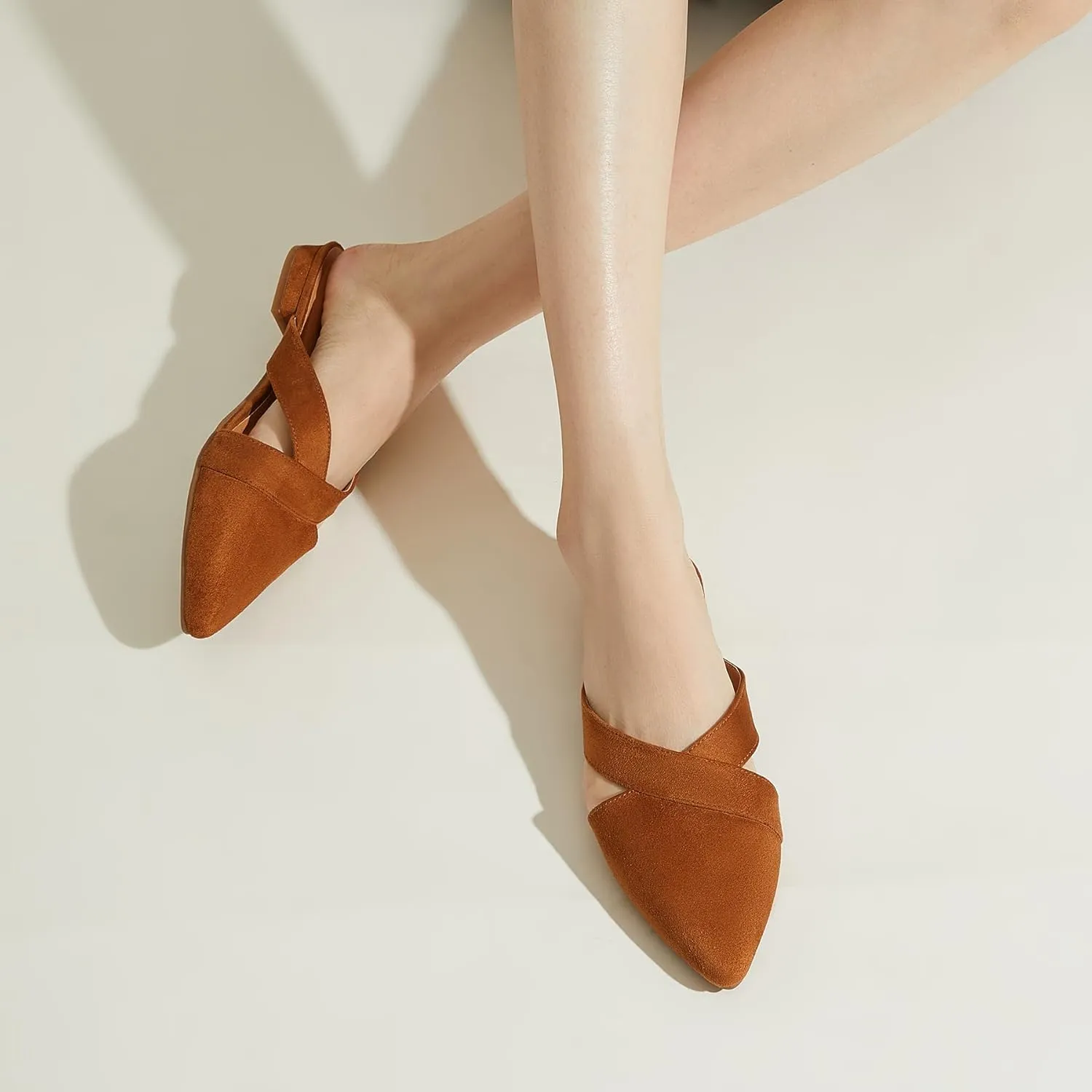 Rekayla Women’s Mules Closed Pointed Toe Backless Loafer Shoes for Women
