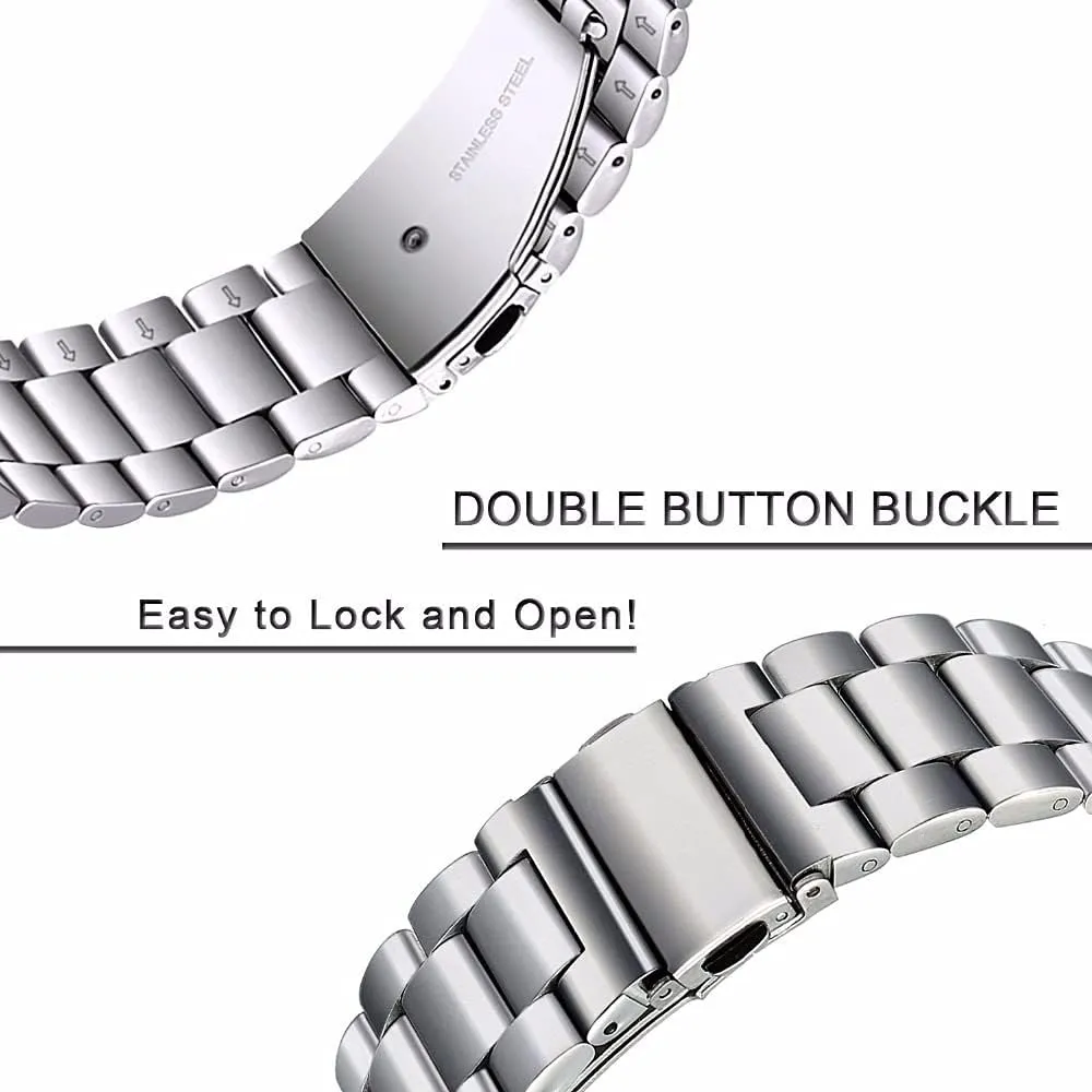 Replacement Watch-Band 20mm Stainless Steel Strap Bracelet Watch Wriststrap(D)