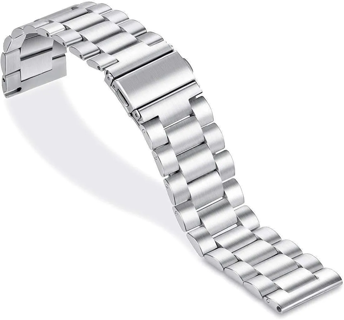 Replacement Watch-Band 20mm Stainless Steel Strap Bracelet Watch Wriststrap(D)