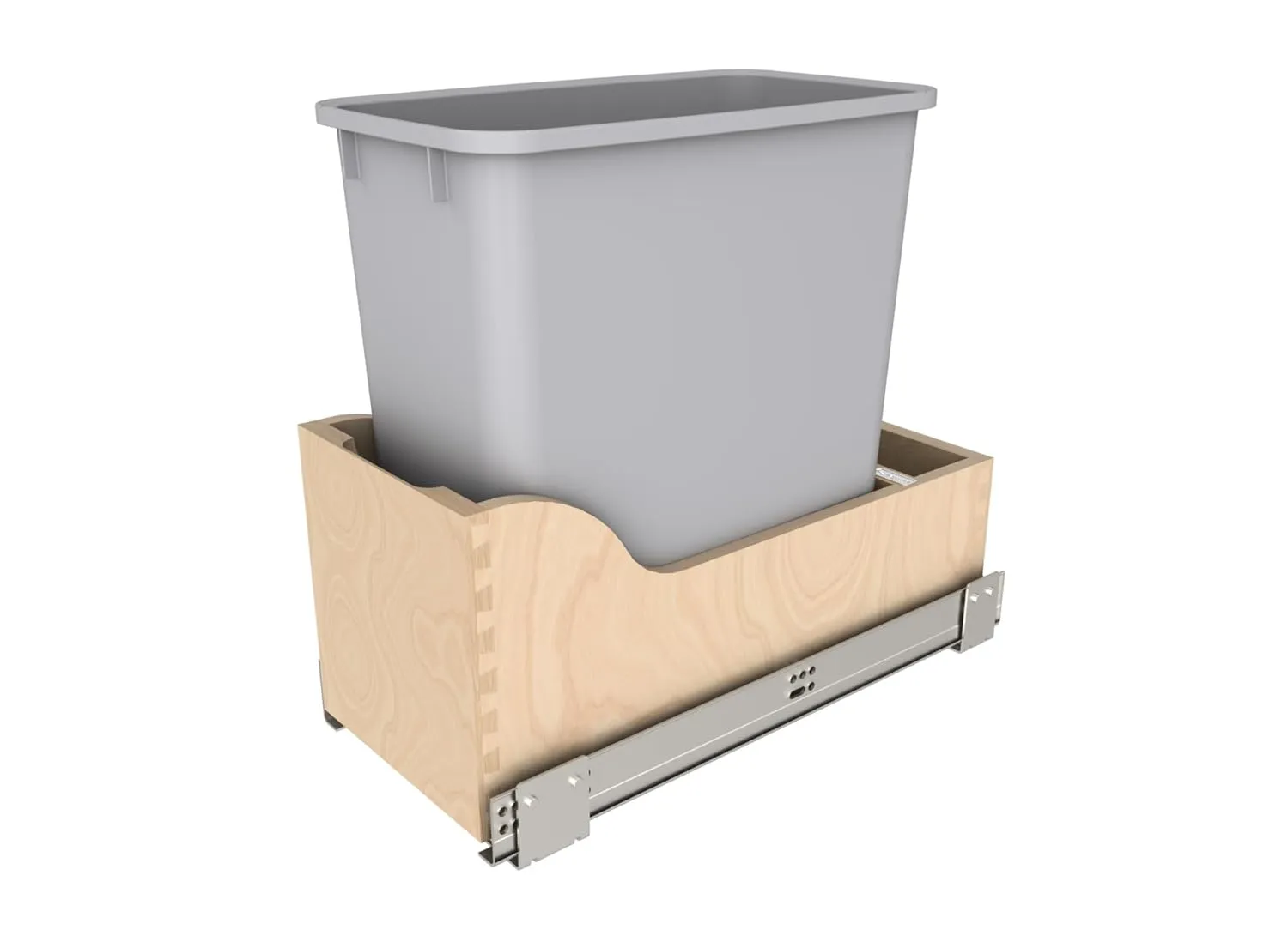 Rev-A-Shelf Wood Vanity Cabinet Pullout Waste Container w/Soft-Close