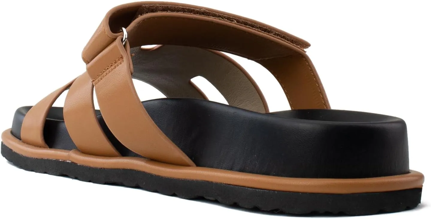 RF ROOM OF FASHION Women's Cutout Design Comfort Slide Sandals