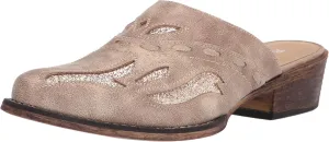 ROPER Womens Beth Glittered Tooled-Inlay Mule Clogs Casual - Beige