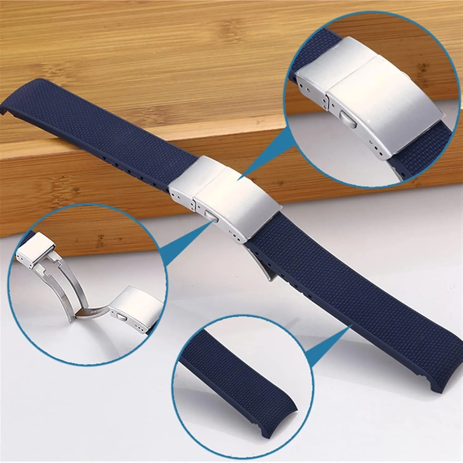 Rubber Watchbands For Longines CONQUEST HYDROCONQUEST L3 21mm Waterproof Strap Watch Accessorie Silicone Watch Bracelet With Logo