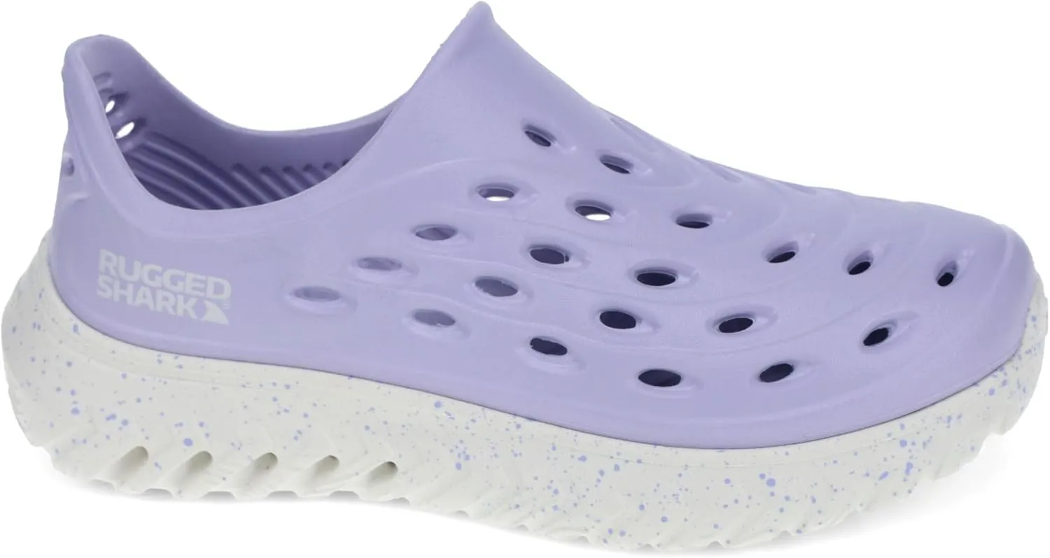 Rugged Shark Rift Slip-On Water Shoes – Quick-Dry EVA, AQUAFLO® Drainage, Ventilated, Lightweight, Textured Footbed, Easy On/Off, Perfect for Beach, Pool, and Outdoor Adventures