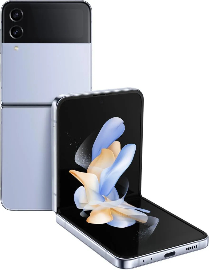 SAMSUNG Galaxy Z Flip 4 5G, US Version, 128GB, Blue - Unlocked (Renewed)