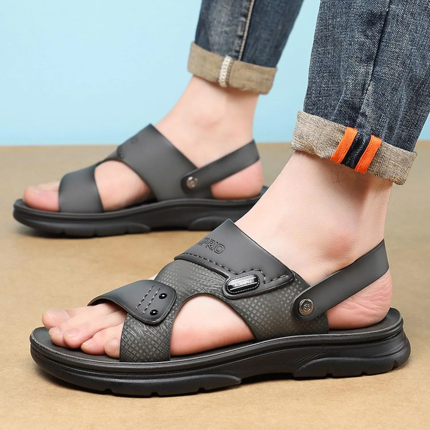 Sandals Men Size Soft Sole Comfortable Sandals Open Toe Walking Shoes Sandal Men Outdoor Beach Mens Slide Slippers