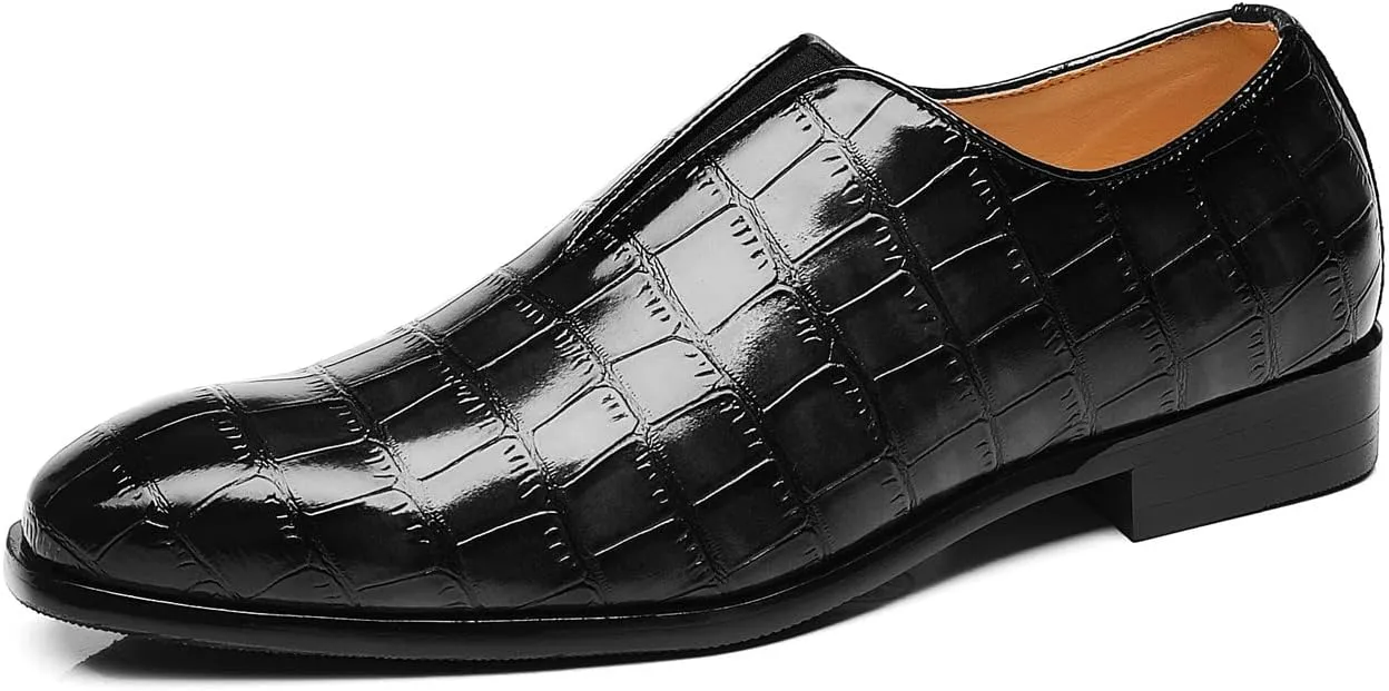 Santimon Mens Loafer Shoes Slip On Dress Casual Shoes Driving Prom Party Wedding Business Smoking Slippers