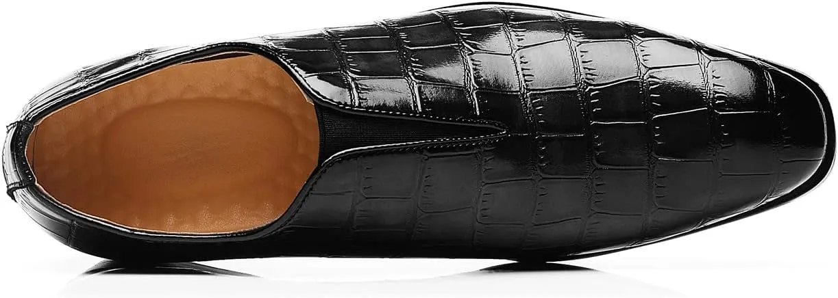 Santimon Mens Loafer Shoes Slip On Dress Casual Shoes Driving Prom Party Wedding Business Smoking Slippers