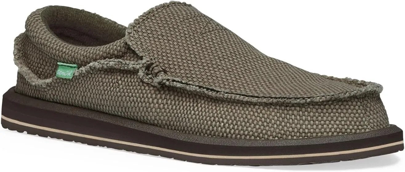 Sanuk Mens Original Chiba Loafers for Men | Mens Shoes | Slip On Shoes for Men | Big & Tall Sizes 8-18 Available | Comfort Foam Footbed