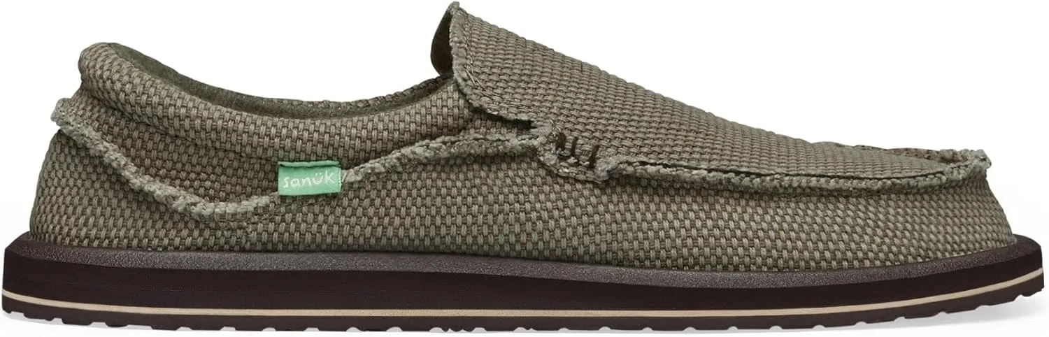 Sanuk Mens Original Chiba Loafers for Men | Mens Shoes | Slip On Shoes for Men | Big & Tall Sizes 8-18 Available | Comfort Foam Footbed