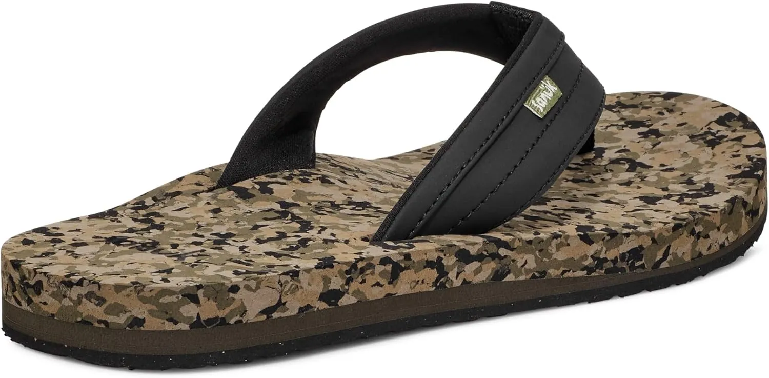 Sanuk Mens Ziggy ST | Flip Flops for Men | Mens Sandals | Beach Sandals | Water Friendly & Lightweight | Comfort Footbed