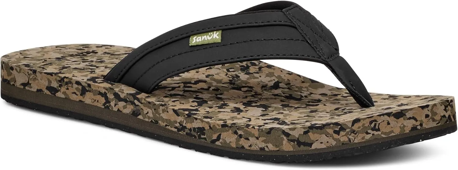 Sanuk Mens Ziggy ST | Flip Flops for Men | Mens Sandals | Beach Sandals | Water Friendly & Lightweight | Comfort Footbed