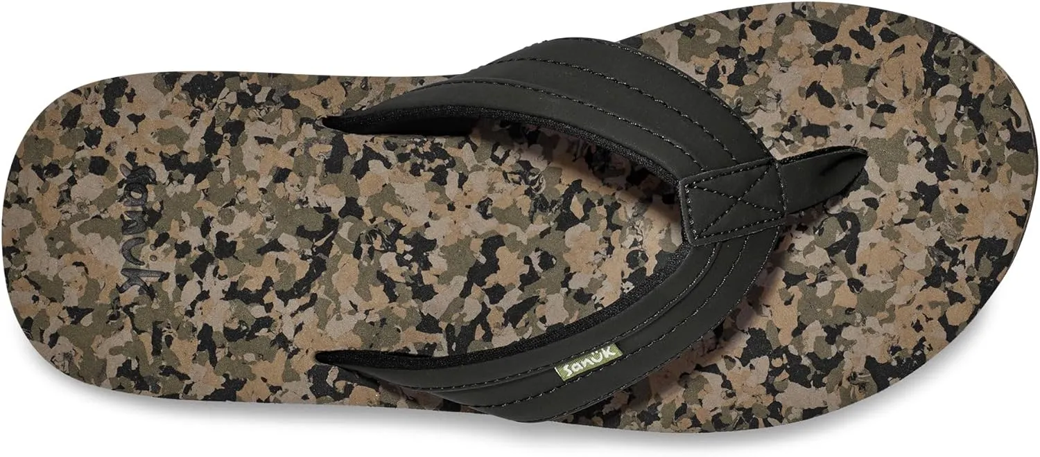 Sanuk Mens Ziggy ST | Flip Flops for Men | Mens Sandals | Beach Sandals | Water Friendly & Lightweight | Comfort Footbed