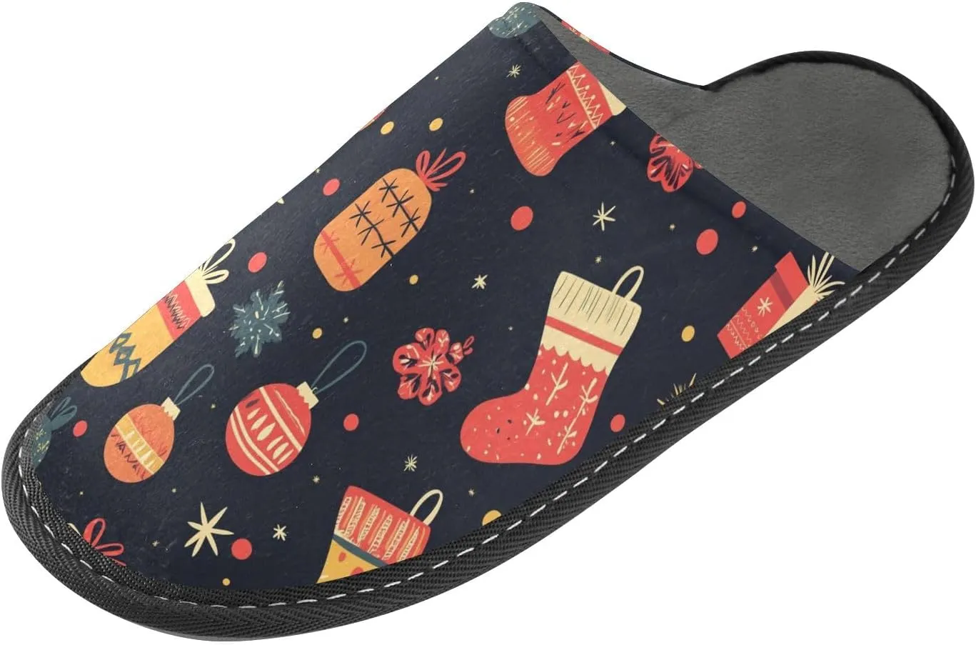 senya Socks Balls Snowflake Fuzzy Slippers Soft Home Bedroom Slippers for Women Men House Shoes