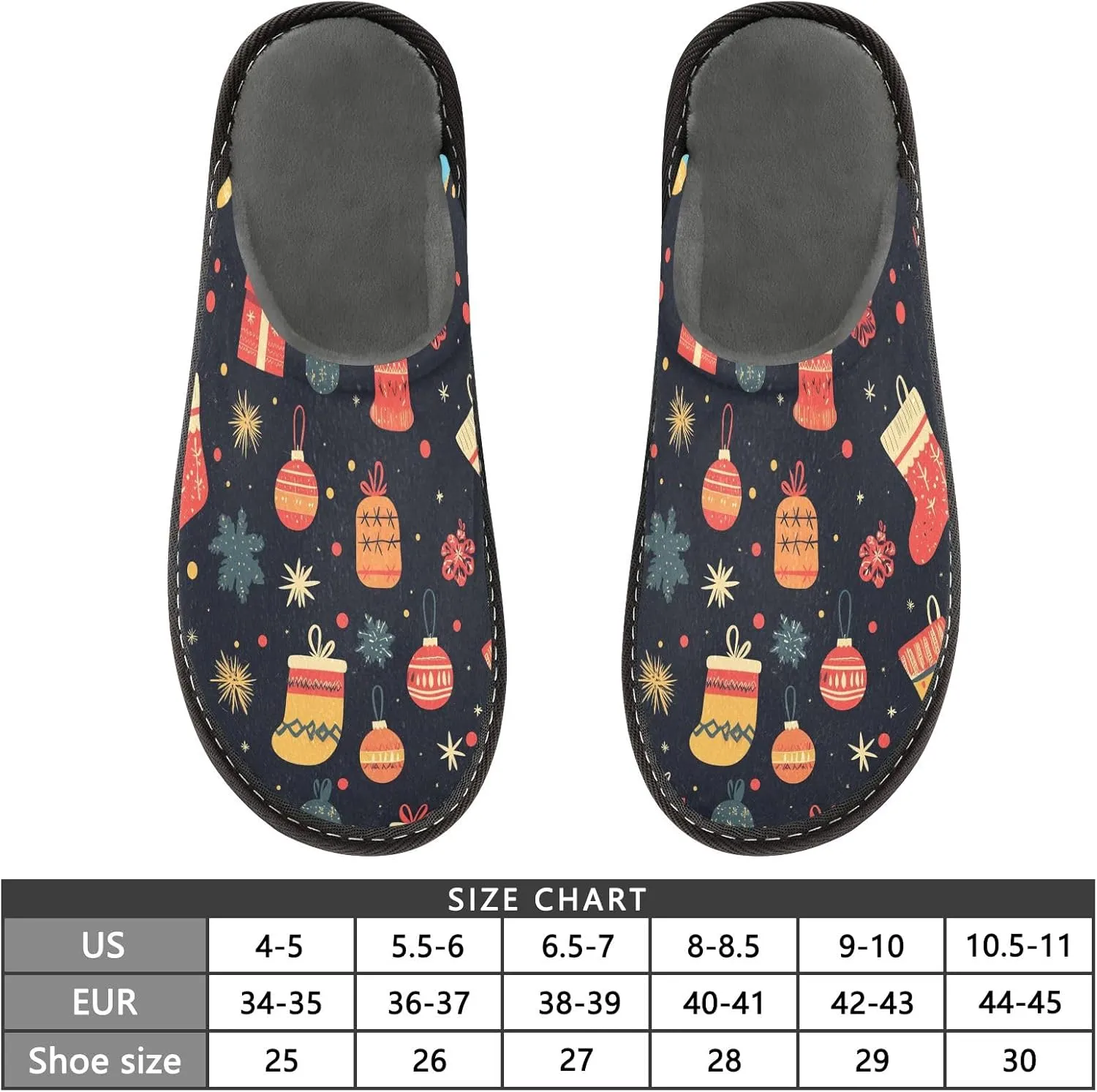 senya Socks Balls Snowflake Fuzzy Slippers Soft Home Bedroom Slippers for Women Men House Shoes