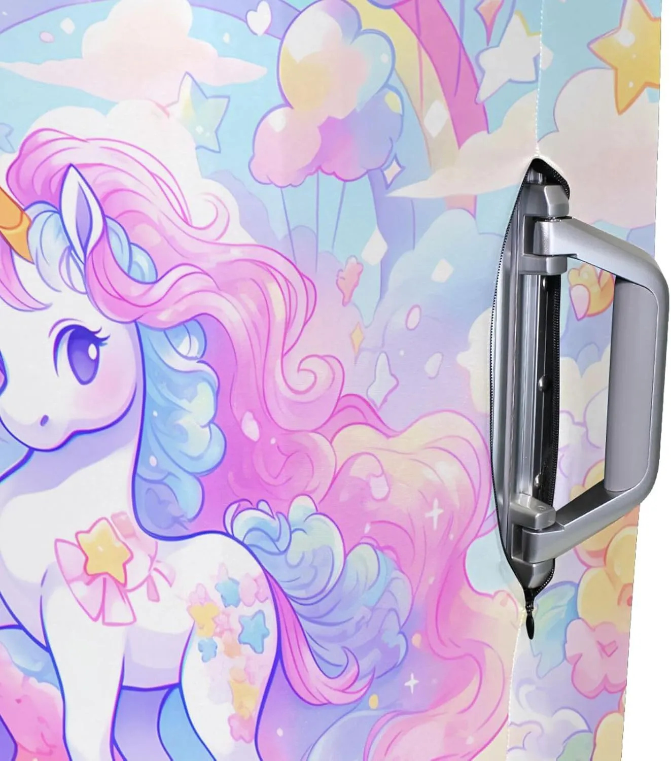 senya Travel Luggage Cover Suitcase Protector Unicorn Rainbow Balloon Washable Baggage Covers Fits 18-20 Inch Luggage