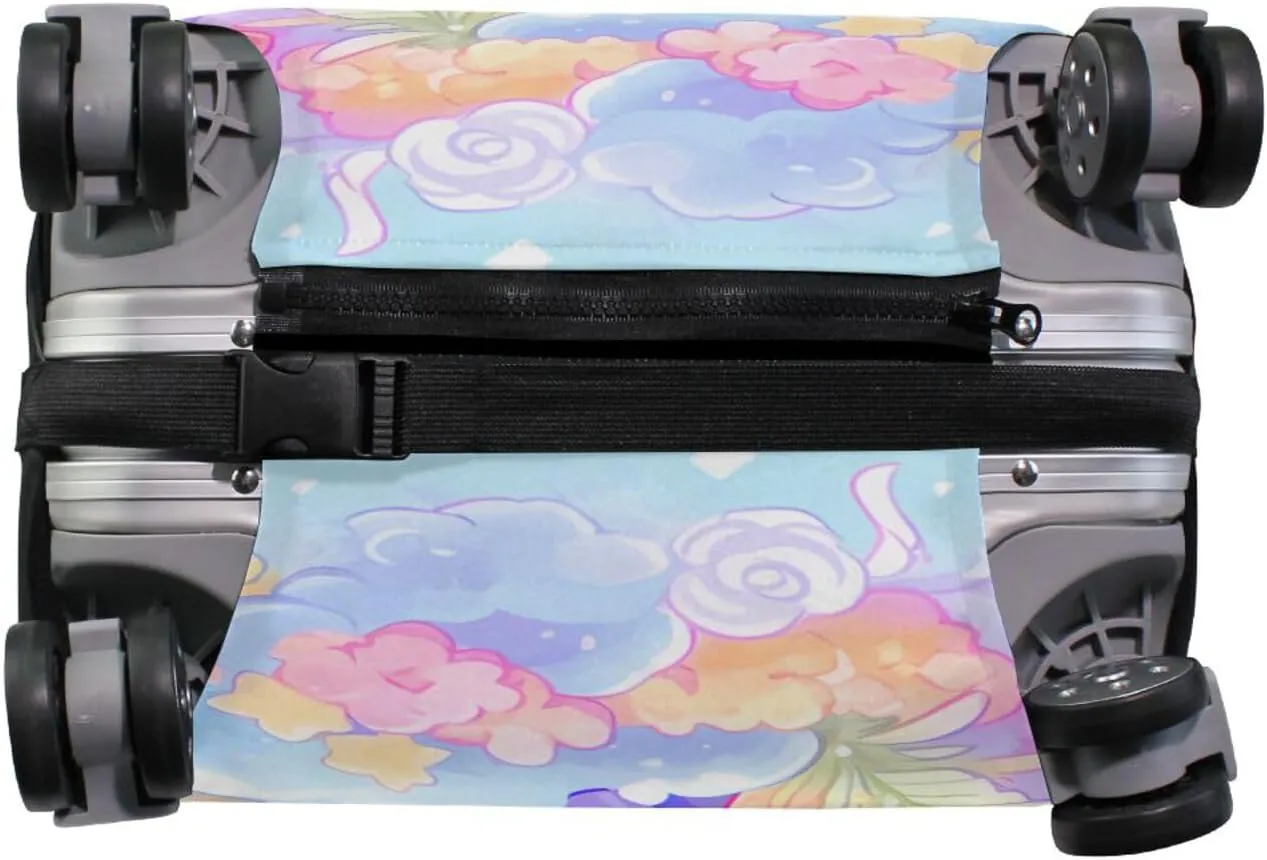 senya Travel Luggage Cover Suitcase Protector Unicorn Rainbow Balloon Washable Baggage Covers Fits 18-20 Inch Luggage