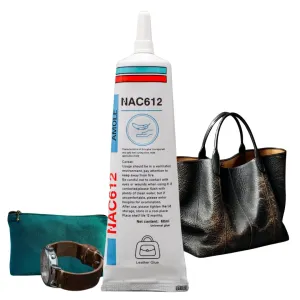 Set Leather Glue with Precision Tip - Strong Glue for Leather Repair, Shoes, Purse, Handbags, Car Seat, Quick Dry, No Messy - 60ml