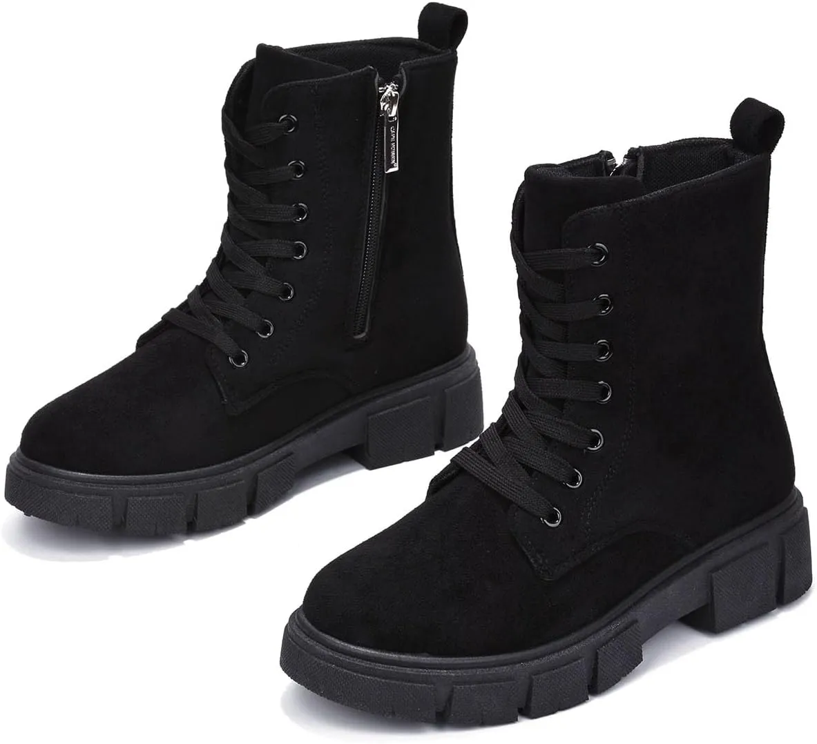 Shanda Suede 7-Hole Platform Lug Booties (Shanda)