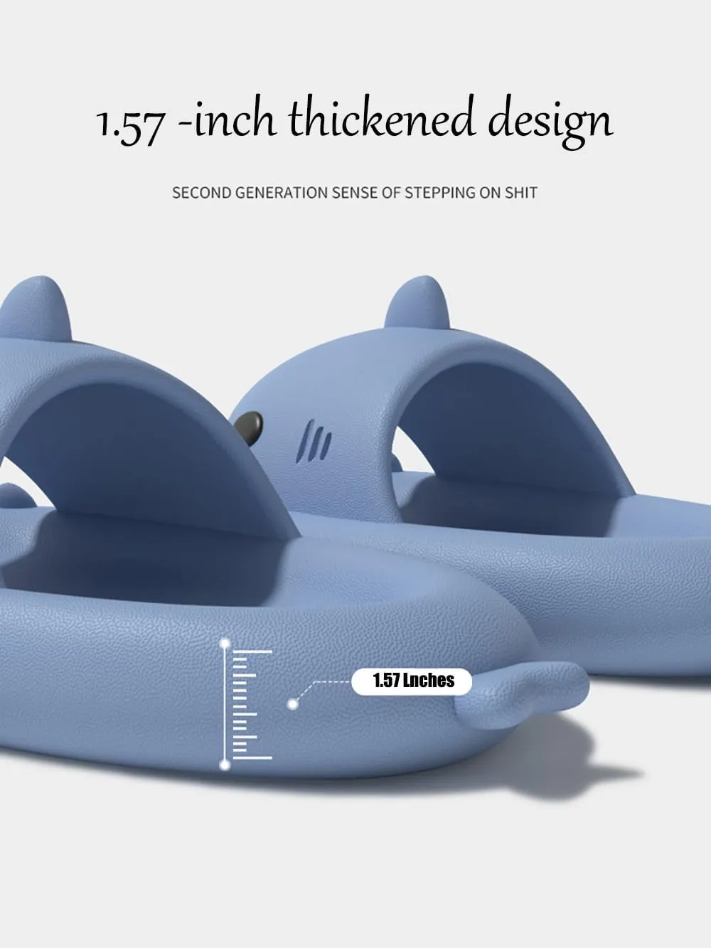 Shark Slides For Women And Men, The Novel Beach Sandals And Non -Slipproof Soles Of Shark Slide Adults commonly Used in Men And Women, Beige