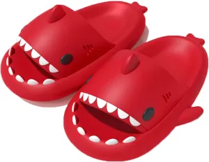 Shark Slides For Women And Men, The Novel Beach Sandals And Non -Slipproof Soles Of Shark Slide Adults commonly Used in Men And Women, Beige