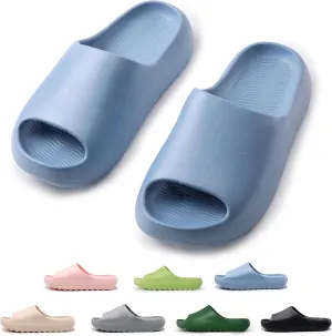 sharllen Cloud Slides for Kids Lightweight Non-Slip Pillow Slippers Open Toe Comfy Toddler Boys Girls Cloud Cushion Slide Sandals for Indoor Outdoor Bathroom Shower Pool Beach Slippers