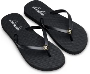 shevalues Slim Flip Flops for Women Beach Rubber Shower Shoes Basic Thong Sandals