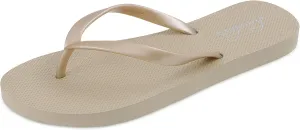 shevalues Slim Flip Flops for Women Beach Rubber Shower Shoes Basic Thong Sandals