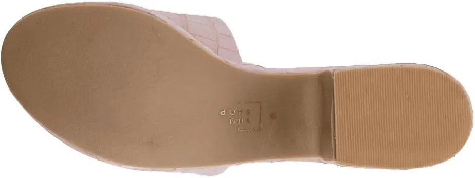 Shu Shop Womens Giza Croc Platform Casual Sandals Casual Mid Heel 2-3" - Pink