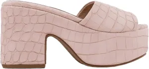 Shu Shop Womens Giza Croc Platform Casual Sandals Casual Mid Heel 2-3" - Pink