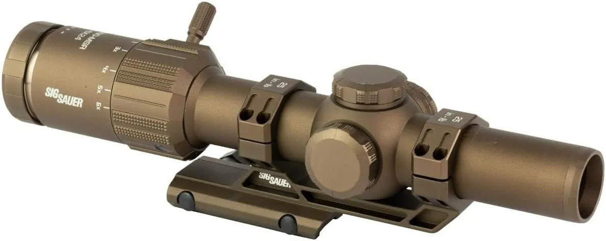 SIG SAUER Tango-MSR LPVO 1-6X24mm Waterproof Fog-Proof Rugged Tactical Hunting Rifle Scope | Second Focal Plane/F2 | Illuminated MSR BDC-6 Reticle