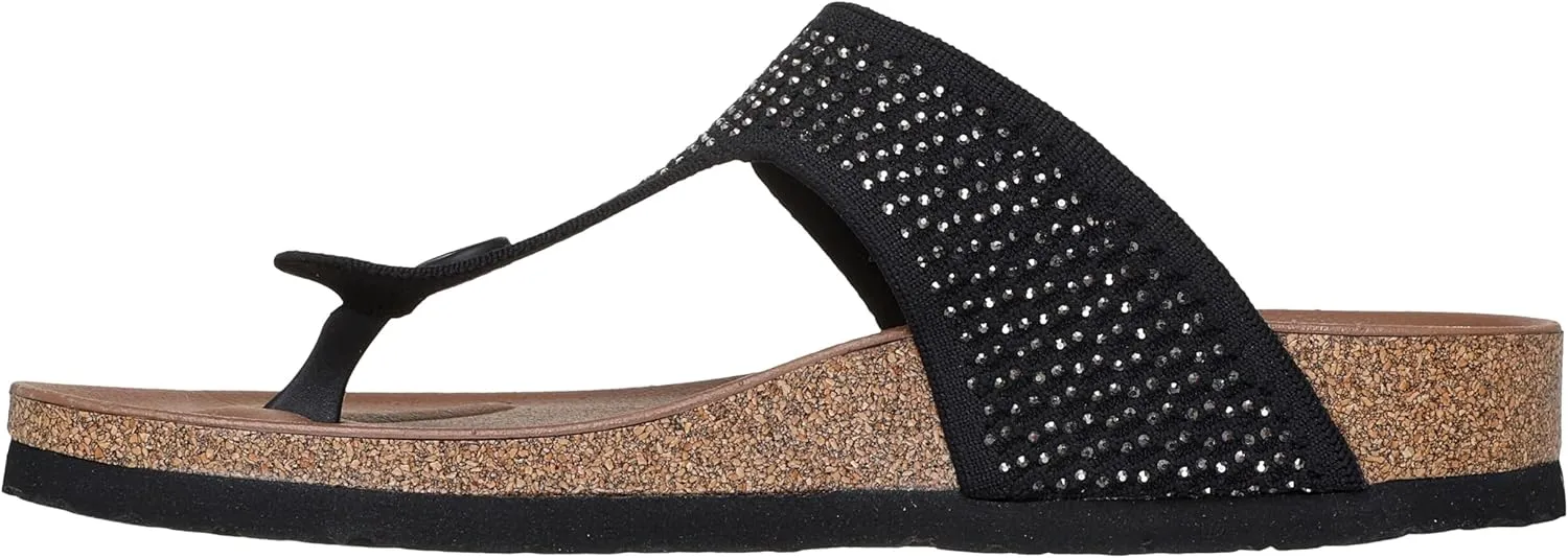 Skechers Women's Arch Fit Granola-Enchanted Sparkle Flip-Flop