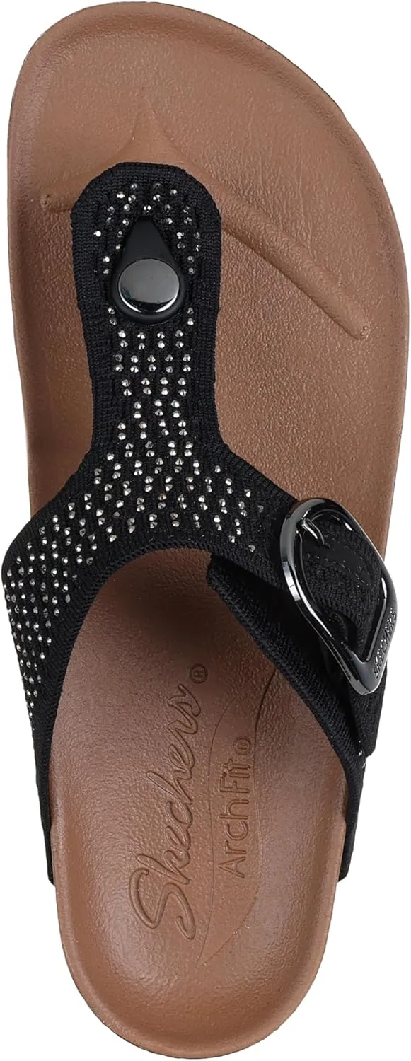 Skechers Women's Arch Fit Granola-Enchanted Sparkle Flip-Flop
