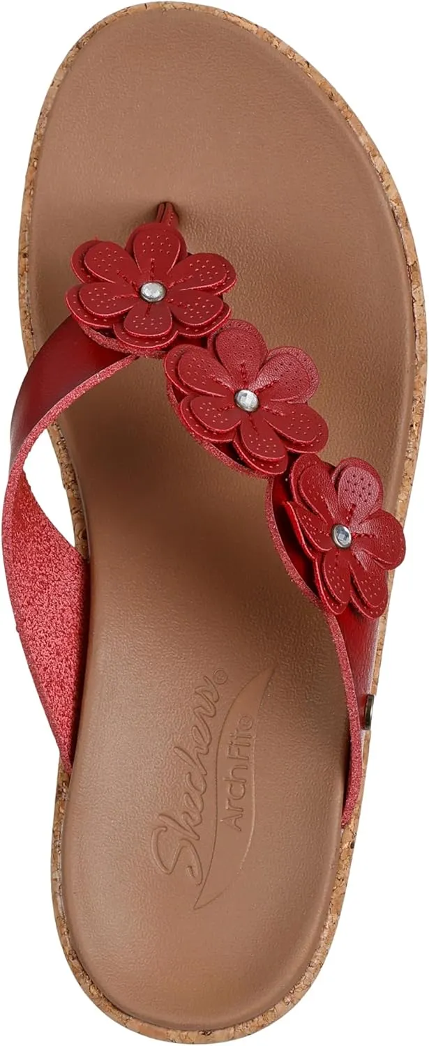 Skechers Women's Archfit Beverlee-Rare Blossom Flip-Flop