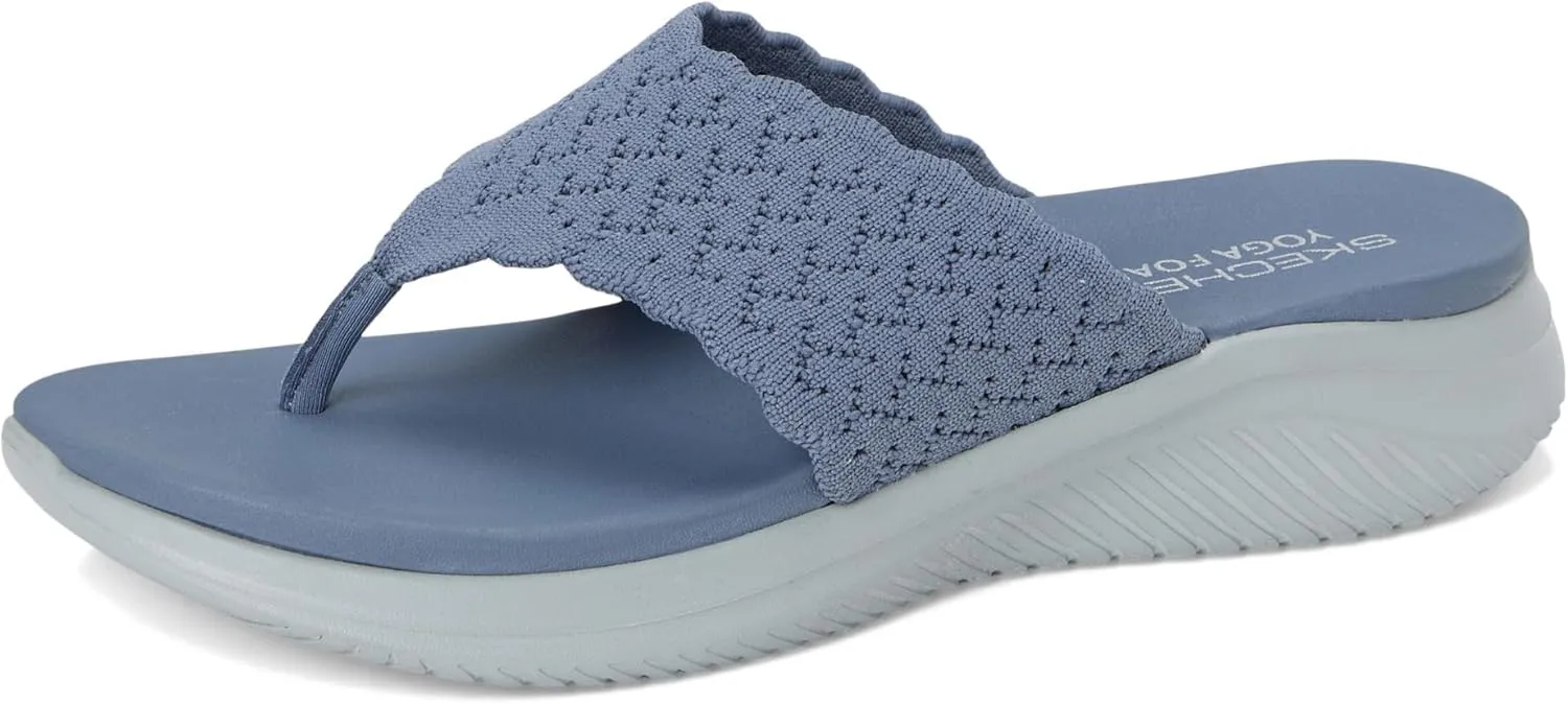 Skechers Women's Ultra Flex 3.0-Ryhthm Waves Flip-Flop
