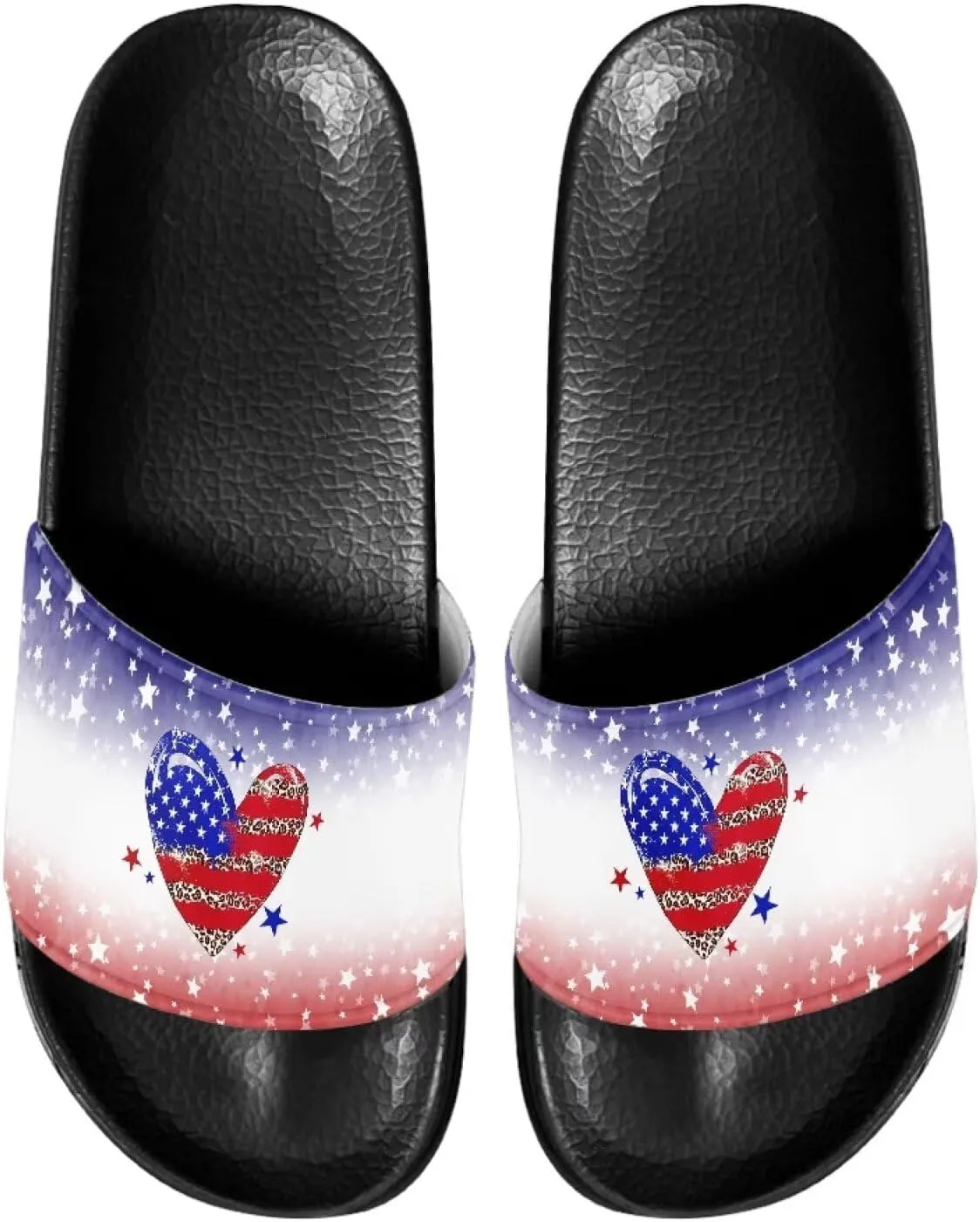 Slide Sandals for Women Girls Lightweight Non Slip Shower Shoes Comfotable Open Toe Single Band Slide Sandals Size 6-13.5