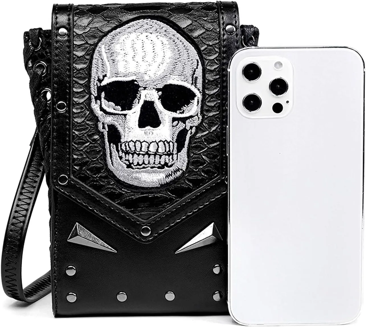 Small Crossbody Bag Shoulder Purse Leather Belt Pouch Travel Phone Holder Punk Medieval Vintage Festival Costume Accessory